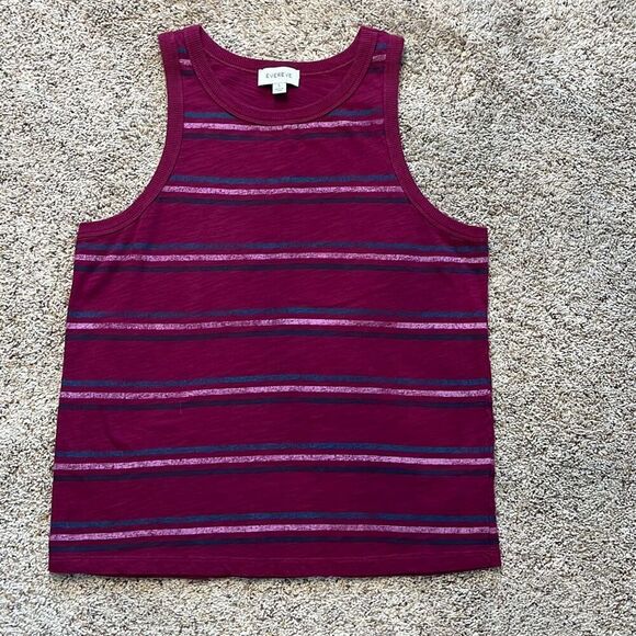 Evereve Gracie Magenta Pink Stripe Tank Small - Picture 1 of 5